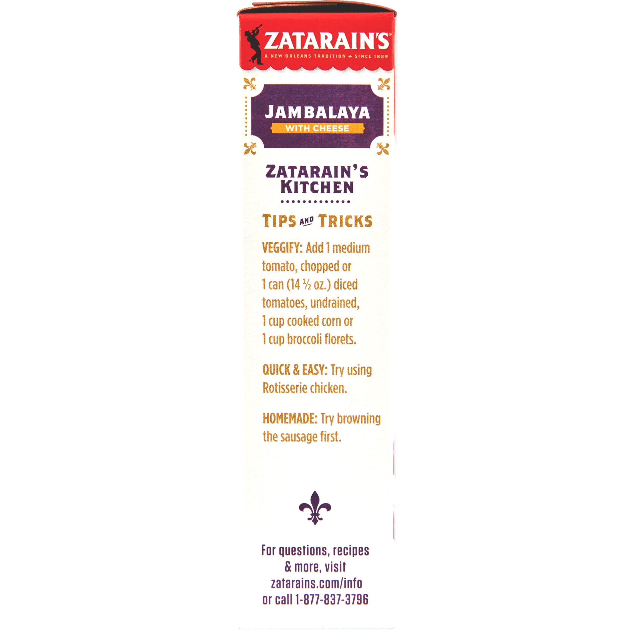 Zatarain's Jambalaya with Cheese, No Artificial Flavors, 8 oz Rice Mix