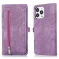 thumbnail image 1 of Allytech for iPhone 14 Pro Max Magnetic Clasp Case, PU Leather Flip Wallet Case with Card Slot & Kickstand & Wrist Strap Shockproof Protective Case for 14 Pro Max 6.7" 2022 Women Men, Purple, 1 of 11