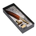 thumbnail image 3 of Pluma estilográfica exquisita, vintage, elegante, de acero inoxidable, escritura suave, resistente al desgaste, color naranja, 3 of 14