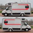 thumbnail image 2 of Vibrant Red Strip-Style RV Vinyl Decals - 2 Pcs Waterproof, Anti-Fade PVC Car Side Stickers for Exterior Decoration, Self-Adhesive & Removable Auto Accessories to Enhance Vehicle Appearance (40x8x1cm), 2 of 6