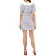 thumbnail image 3 of INSPIRE CHIC Vestido de Camisa Mini de Manga Corta con Cuello en Contraste para Mujeres L Púrpura, 3 of 6