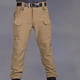 thumbnail image 1 of Pantalones largos para hombre, con botones, cremallera, informales, multibolsillos, deportivos, gruesos, 1 of 6
