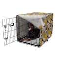 thumbnail image 5 of Botanical Dog Crate Cover, Pattern of Leaves and Figs on Branches Meadow Scene Art, Easy to Use Pet Kennel Cover Small Dogs Puppies Kittens, 7 Sizes, Earth Yellow Blush and White, by Ambesonne, 5 of 6
