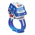 thumbnail image 2 of dibujos animados coche reloj analógico sonido y música ligera 360 degree esfera giratoria coche eléctrico Control remoto coche reloj coche de policía Hugo Reloj analógico para coche pequeño, 2 of 10