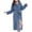 Blue, variant on Terry Cloth Robes for Women Quick Dry Warm Bathrobes Thick Fluffy Towel Robe Full Length Casual Housecoat