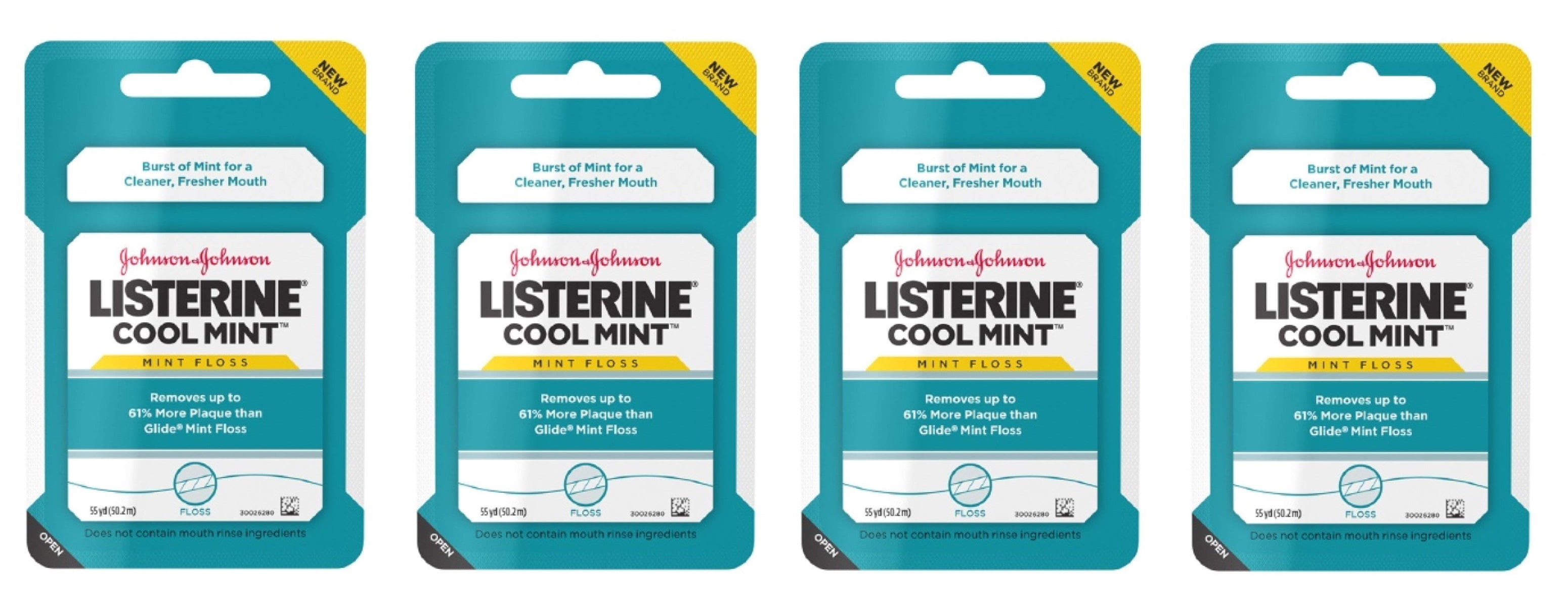 Listerine Cool Mint Dental Floss by Johnson and Johnson, 55 yd (50.2m