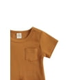 thumbnail image 5 of Qiylii Baby 2-piece Outfit Set Short Sleeve Solid Color Tops T shirt + Shorts, 5 of 7