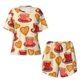 thumbnail image 4 of Picia Cups of Tea Pajamas Sets for Women Soft Short-Sleeved Pjs with Lounge Shorts Two Piece Sleepwear-Small, 4 of 9