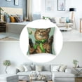 thumbnail image 5 of nygtbtfer Set of 2 Cat Throw Pillowcase Blue Home Sofa Bedroom Living Room Decorations White, 5 of 7