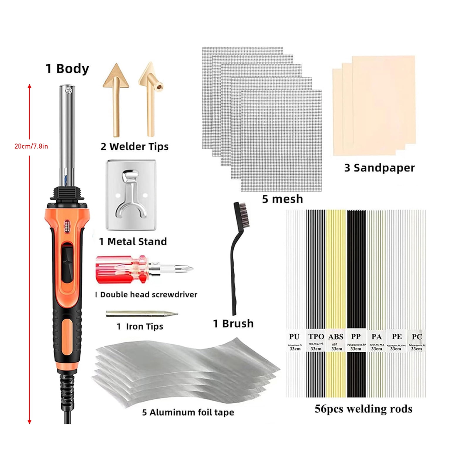 100W Plastic Welding Kit 2 In 1 Plastic Welder Soldering Iron 3 Speed Temperature Control Soldering Iron For Kayak Repair Rework Station Heat Repair Tool