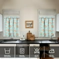 thumbnail image 4 of Pioneer Kitchen Curtains and Valance Set 36 Inch Tier Small Roses 3 Pieces Set Dining Room Small Curtain Drapes Cafe Curtains Valance for Home Decor Rod Pocket, 4 of 6
