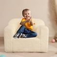 thumbnail image 5 of Kids Snuggly-Soft Sherpa Chair, Cuddly Toddler Foam Chair for Boys and Girls, Cream, 5 of 18