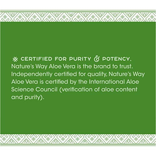 Nature's Way Aloe Vera Leaf Juice 99.5% Purified Aloe Vera Leaf Juice, 1  Liter 33.8 fl oz., 33.8 Fluid Ounce