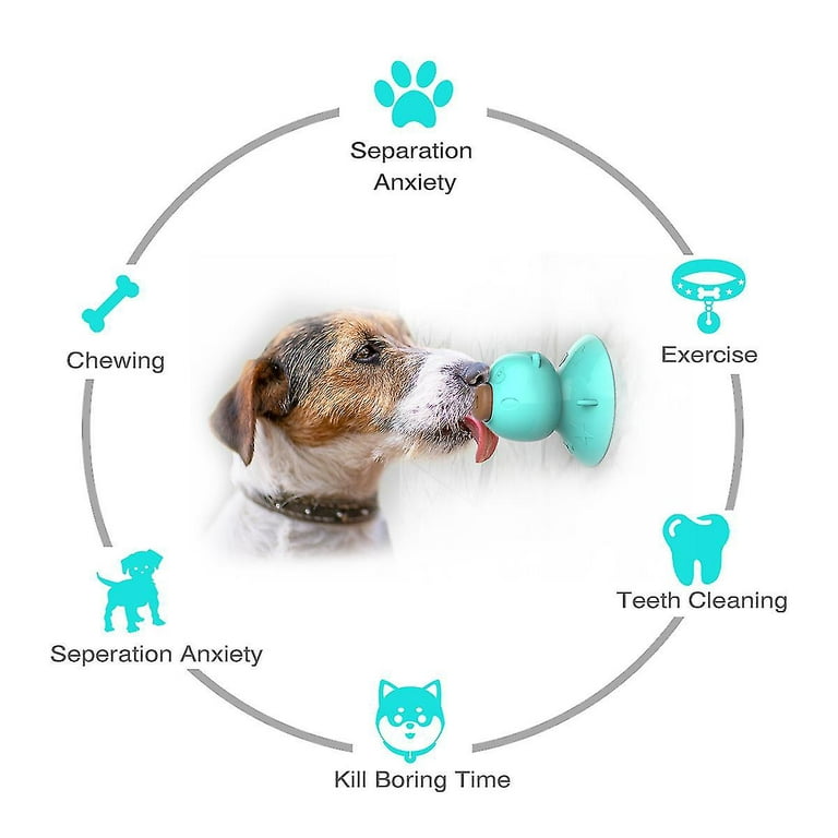 Dog Lick Toy Pets Teeth Cleaning Chew Toy Slow Feeder With Suction Cup  Bathing Molar Plate