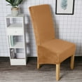 thumbnail image 3 of Skksst Waterproof Extra Large Dining Chair Slipcover Velvet Banquet Home Removable Seat Cover, 4pcs, 3 of 5