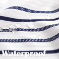 thumbnail image 3 of Navy Blue and White Striped Shower Curtain Fabric Shower Curtain for Bathroom Modern Striped Shower Curtain Winter Waterproof in Bath 70x84 inches Shower Curtain with Curtain Hooks Dorm, 3 of 6