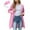 Pink, variant on HWRETIE Outdoor Sportswear,Women's Waterproof Windproof Long Sleeve Hooded Jacket with Buckle Pockets,Outdoor Assault Style Casual Hooded Jacket for Hiking and Travel Pink