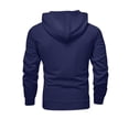 thumbnail image 3 of Dwelliawo Men's Tracksuit 2 Piece Hoodie and Sweatpants Solid Color Casual Hoodie Joggers Athletic Pants Set Fleece Winter Suits with Pockets Blue M, 3 of 4