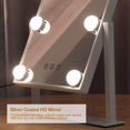 thumbnail image 4 of Professional Lighted Makeup Mirror, Hollywood Style with Detachable Magnification Mirror, 360° Rotation, Brightness Adjustable, 3 Color Lighting Modes, Memory Function for All Makeup Needs, 4 of 7