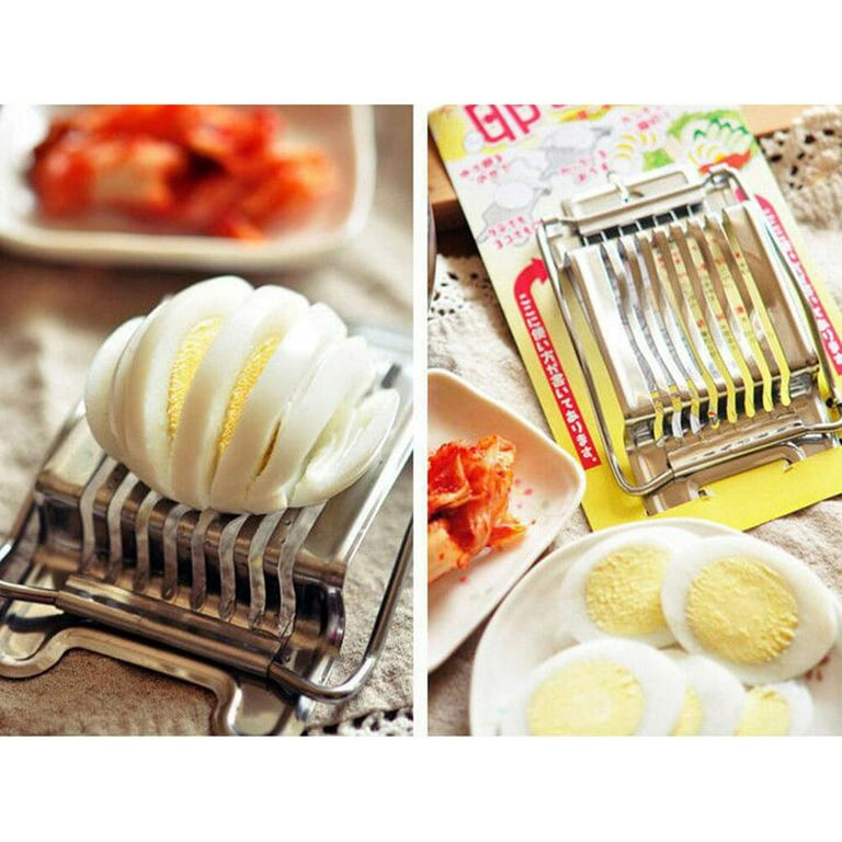 Heavy Duty Metal Egg Slicer Egg Cutter Multipurpose Stainless Steel Wire Egg Slicer for Cutting Boiled Eggs, Size: 15