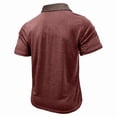 thumbnail image 6 of Qwertyu Mens Casual Polo Shirts Classic Short Sleeve Basic Golf Button Shirt with Pocket Wine L, 6 of 6