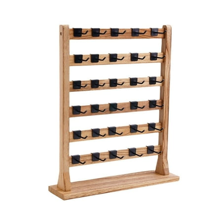 Lttoisl® Wooden Earring Storage Display Rack with Hooks Organize and Showcase Your ▲ш ι' E2K1