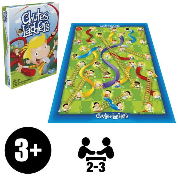 Chutes and Ladders Classic Family Board Game, Games for Kids 3+, Great  Easter Basket Toys - Walmart.com