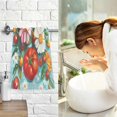 thumbnail image 7 of Yayeee 2 Pack Hand Towels for Bathroom 100% Cotton 16" x 28" Soft Absorbent Kitchen Towel, Pink Floral Tomatoes, 7 of 7