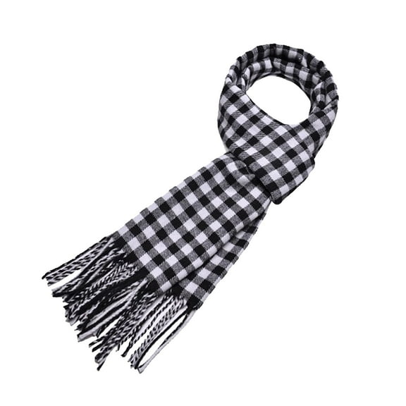 Ajshakl Scarf For Women, Wool Feel Scarf Warm Soft Lightweight Scottish Scotland Check Tartan Plaid Gift For Men Women Kids, Gray