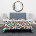 thumbnail image 2 of Designart 'Geometric Pattern with Circles' Modern & Contemporary Duvet Cover Set, 2 of 4
