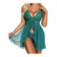 thumbnail image 3 of TRKIYQC Traje de pijama casual para mujer, sin mangas, sin espalda, con encaje floral, volantes, tops con tirantes + bragas de color sólido TRKIYQC  moda, 3 of 8