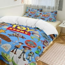Toy Story 3 Piece Bedding Set Cartoon Comforter Set Cute Duvet Cover Sets Super Soft Aldult Bedding Set Kids Bedroom Gifts,1 Duvet Cover with 2 Pillowcases 90"x90"