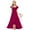 Wine, variant on ManxiVoo Flowy Chiffon Flower Girl Dress With Waist Sash Elegant A Line Floor Length Gown For Special Occasions 160 Size White