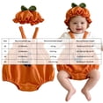thumbnail image 5 of mgoYE Baby Brother Newborn Outfit Newborn Baby Boy Clothes Fall Winter Outfit Long Sleeve Romper Pocket Suspender Pants Hat 3 Piece Set Size 3-6 Months, 5 of 9