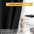 thumbnail image 2 of PiccoCasa 2Pcs Blockout Window Curtain for Kitchen, 52 x 18 Inch Black, 2 of 6