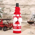 thumbnail image 1 of PIX-LINK Cubierta de botella de vino de árbol de Navidad de copo de nieve de alce de punto, mesa de fiesta de Navidad, caja de botella de cerveza Vinoteca, caja de decoración de botella de vino PIX-LINK adornos y suministros navideños, 1 of 2