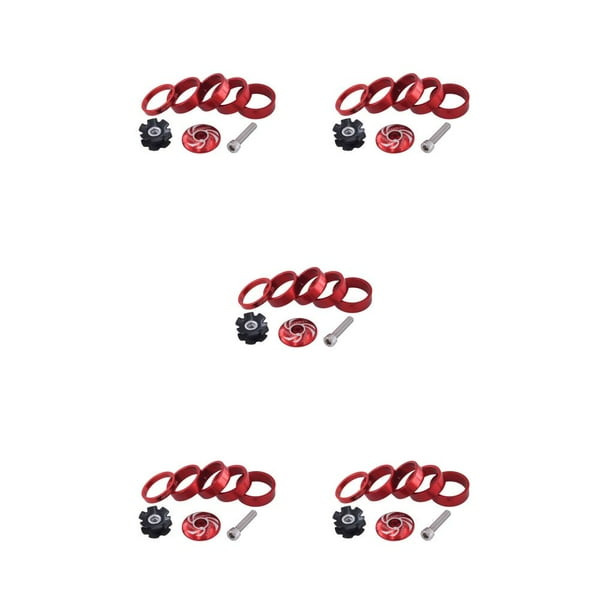 Greeniant CANSUCC 8 piezas/Kit bicicletas auriculares espaciador portátil anodizado antioxidante reemplazo ciclos horquilla delantera arandela roja Type2 NO2 Greeniant CBP494647