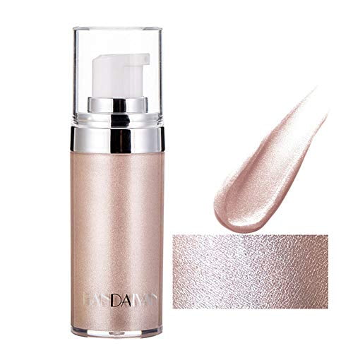 Body Face Luminizer Highlighter Cream Spray Liquid Bronzer Illuminator Glow Glistening Makeup Foundation (#01 Pearl White)