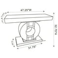 thumbnail image 5 of Eliana Geometric Console Table with LED Lighting Black, 5 of 5