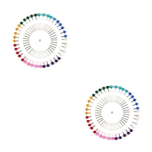 kurtrusly 1/2/3/5 40 Pieces DIY Pearl Head Sewing Manual Positioning Crafts Coloured Round Bead Kit for Color Random 1pcs 2PCS