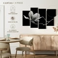 thumbnail image 4 of Elephant Stock Monochrome Magnolia Wall Art - Horizontal Multi Panel Canvas - Living Room Wall Decor - Floral And Botanical Multi Panel - Black And Gray Decor - 30" x 18", 4 of 4