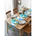 thumbnail image 3 of Burlap Table Runner 120 Inches Long, Summer Beach Lighthouse Sailing Non-Slip Kitchen Table Runners for Dining Room Everyday Use Party Table Decorations Retro Coconut Trees, 3 of 9