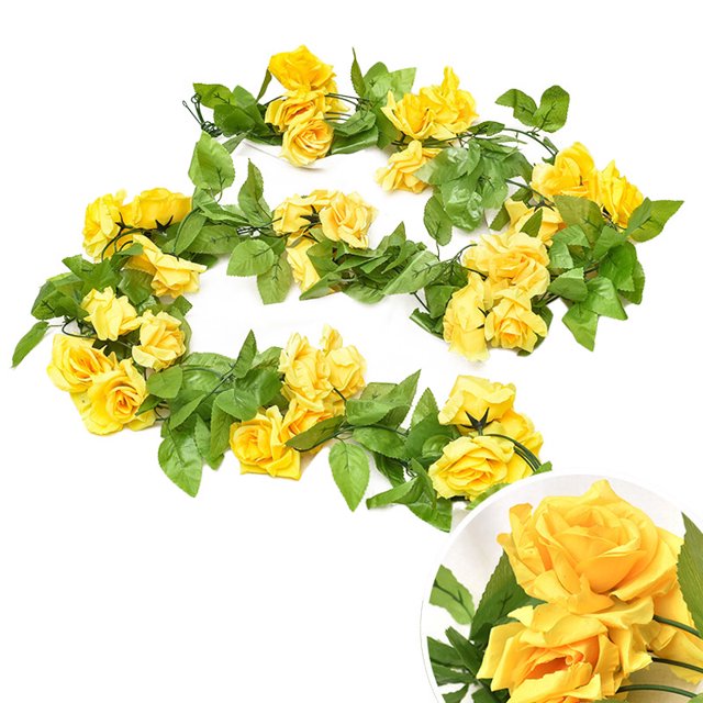 Artificial Rose Garland Hanging Simple Faux Rose Vine Floral Garland Decoration