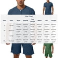 thumbnail image 3 of mihongmao Summer Two Piece Sets for Men Casual Outfits Men's Solid Color Pocket Full Open Short Sleeve Round Neck T-Shirt with Elastic Waist Shorts Sets Gray M, 3 of 7