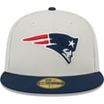 thumbnail image 2 of Men's New Era Khaki/Navy New England Patriots Super Bowl Champions Patch 59FIFTY Fitted Hat, 2 of 6