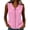 Pink, variant on RQYYD Womens Collar Eyelet Trim Sleeveless Blouse Casual Slim Fit Tank Top for Daily Wear