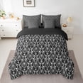 thumbnail image 2 of Feelyou Black Mandala Damask Twin Bedding Sets 7pcs, Boho Dreamcatcher Comforter Set, 2 of 8