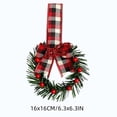 thumbnail image 3 of Qwtwty Artificial Christmas Wreath for Front Door, Winter Artificial Wreath Hanging Ornament for Xmas Wall Window Fireplace Decor, Christmas Decorations, 3 of 7