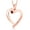 Red||Near Colorless (GH), variant on Gem Stone King 18K Rose Gold Plated Silver Red Rhodolite Garnet and White Moissanite Heart Pendant Necklace for Women | 0.24 Cttw | Gemstone January Birthstone | Round 3.5MM | With 18 inch Chain