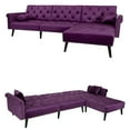 CJC Convertible Sofa Bed, Sleeper Modern Living Room Velvet Sofa Bed